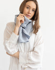 Sky Blue linen scarf - Linen Couture Boutique