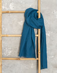 Sky Blue linen scarf - Linen Couture Boutique