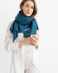 Cornflower Blue linen scarf - Linen Couture