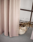 Dark Plum linen curtain with tabs - Linen Couture