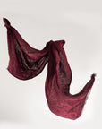Dark Plum linen scarf - Linen Couture
