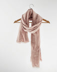 Deep Rose linen scarf - Linen Couture