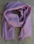 Deep Rose linen scarf - Linen Couture