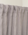 Grey linen curtain with multifunctional heading tape - Linen Couture