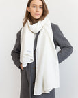 Ice Blue linen scarf - Linen Couture