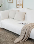 White Linen Couch Cover: Handmade Stonewashed European Linen Slipcover
