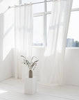 Light Grey linen curtain with grommets - Linen Couture