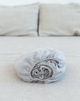 Linen Fitted Bed Sheet in Natural Light - Linen Couture