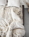 Natural Light linen bedding set with ties - Linen Couture
