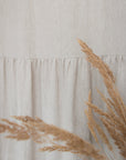 Natural Light linen curtain with ruffles, rod pocket - Linen Couture