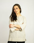 Natural Light linen oversize top - Linen Couture