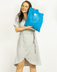 Natural Light linen tote bag with embroidery - Linen Couture