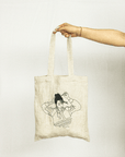 Natural Light linen tote bag with embroidery - Linen Couture