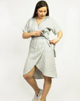 Natural Light linen wrap dress - Linen Couture