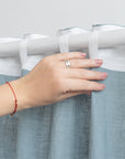 Pastel Plum linen curtain with multifunctional heading tape - Linen Couture