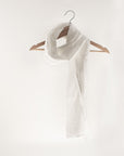 White linen lightweight scarf - Linen Couture