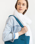 White linen lightweight scarf - Linen Couture