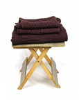 Plum linen waffle towel - Linen Couture Boutique