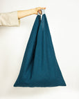 White linen triangle bag - Linen Couture Boutique