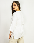 White Linen top, Linen blouse, Oversize top, Women's Linen Clothing - Linen Couture