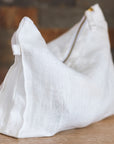 White linen pochette - Linen Couture Boutique