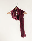 Deep Rose linen scarf - Linen Couture