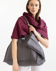 Grey linen beach bag - Linen Couture