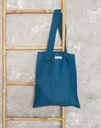 Greyish Green linen large tote bag - Linen Couture