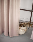 Greyish Mint linen curtain with multifunctional tape - Linen Couture
