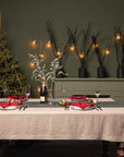 Handmade Natural Linen Christmas Tablecloth for Dining Tables - Linen Couture
