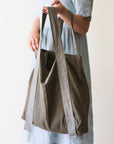 Lemon linen canvas bag - Linen Couture
