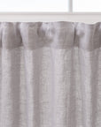 Light Grey linen curtain with multifunctional heading tape - Linen Couture