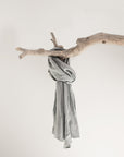 Light Grey linen scarf - Linen Couture