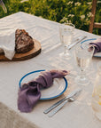 Mustard linen napkins set with tassels - Linen Couture