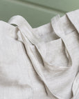 Natural Light linen beach bag with pocket - Linen Couture