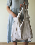 Natural Light linen canvas bag - Linen Couture