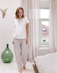 Natural light linen / Natural Linen Pajama set / Linen loungewear / Linen sleepwear - Linen Couture