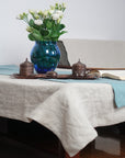 Natural light linen tablecloth - Linen Couture