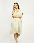 Natural Light linen wrap dress - Linen Couture