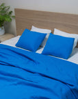 Sky Blue Linen Bedding Set - Linen Couture