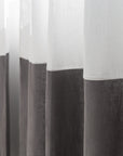 Snow White and Natural Light linen curtains with tape, two tones - Linen Couture Boutique