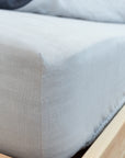 Linen Fitted Bed Sheet in White - Linen Couture Boutique