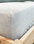 Linen Fitted Bed Sheet in White - Linen Couture Boutique