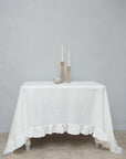 Linen Tablecloth with ruffles - Linen Couture