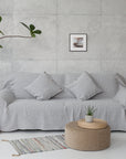 Woodrose linen couch cover - Linen Couture Boutique