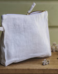 White linen pochette - Linen Couture Boutique