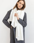 White linen scarf - Linen Couture